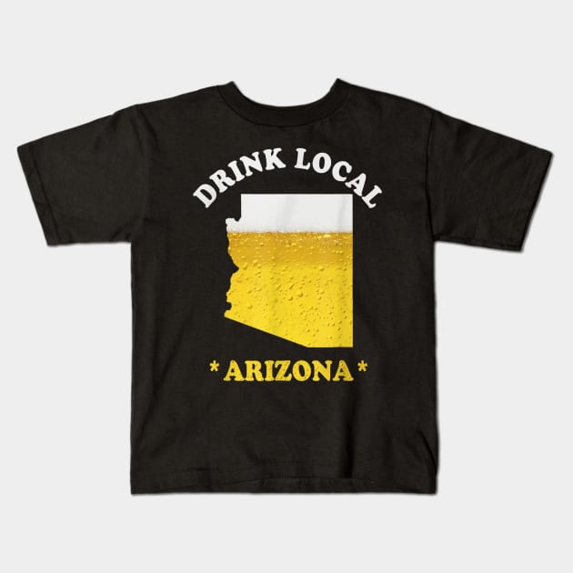 Arizona Beer Map TShirt Drink Local Brewmaster Gift Kids T-Shirt by nellieuyangela